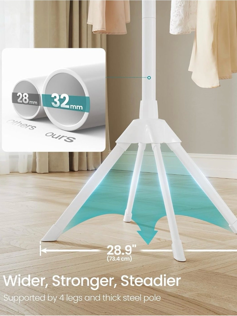 Songmics clothes drying rack - Picture 5 of 6